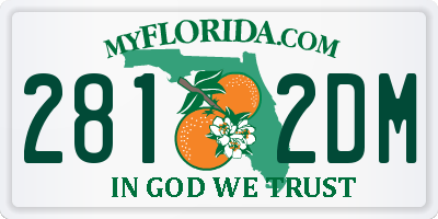 FL license plate 2812DM