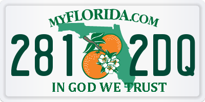 FL license plate 2812DQ