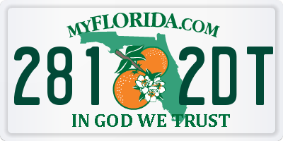 FL license plate 2812DT
