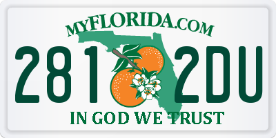 FL license plate 2812DU
