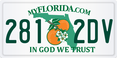 FL license plate 2812DV