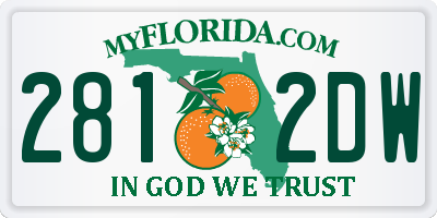 FL license plate 2812DW
