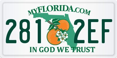 FL license plate 2812EF