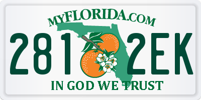 FL license plate 2812EK