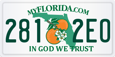 FL license plate 2812EO