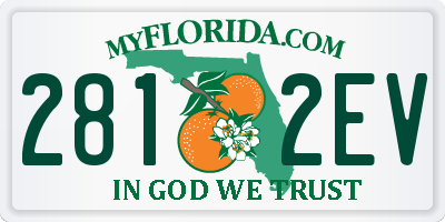 FL license plate 2812EV