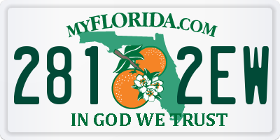 FL license plate 2812EW
