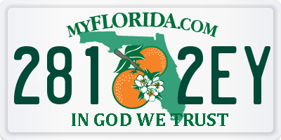 FL license plate 2812EY
