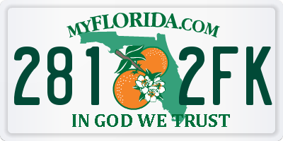 FL license plate 2812FK