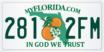 FL license plate 2812FM