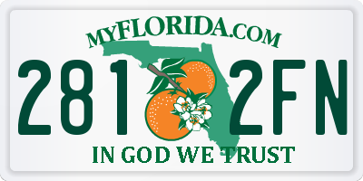FL license plate 2812FN