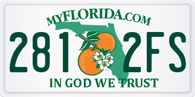 FL license plate 2812FS