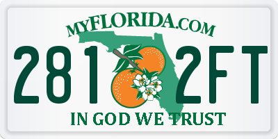 FL license plate 2812FT
