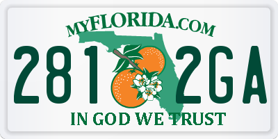 FL license plate 2812GA