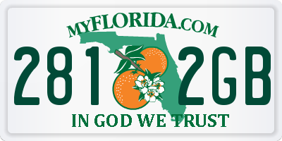 FL license plate 2812GB