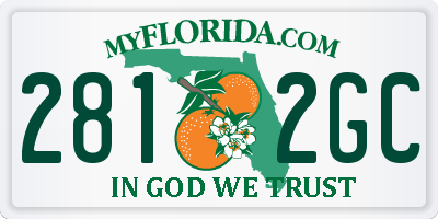 FL license plate 2812GC