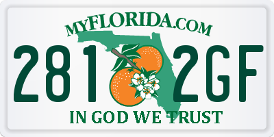 FL license plate 2812GF
