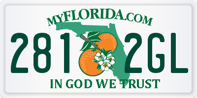 FL license plate 2812GL
