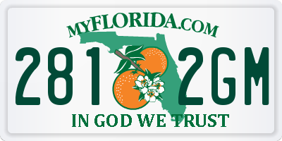 FL license plate 2812GM