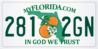 FL license plate 2812GN