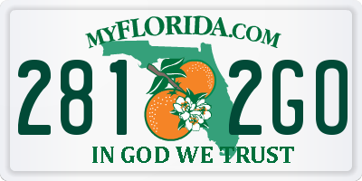 FL license plate 2812GO