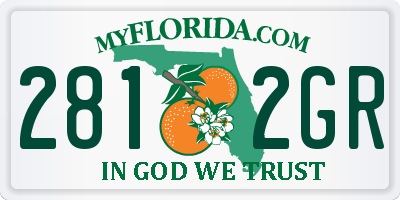 FL license plate 2812GR