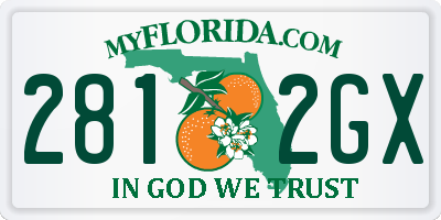 FL license plate 2812GX