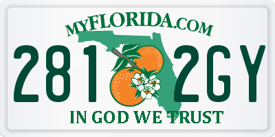 FL license plate 2812GY