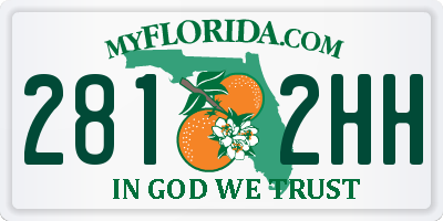 FL license plate 2812HH