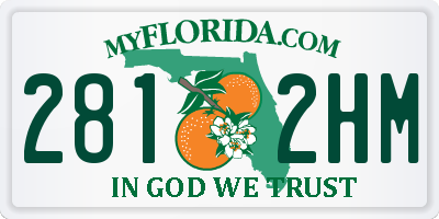 FL license plate 2812HM