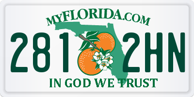 FL license plate 2812HN