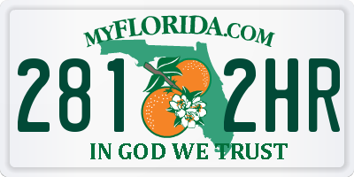 FL license plate 2812HR