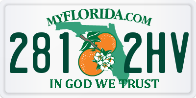 FL license plate 2812HV