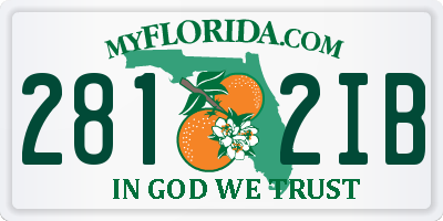 FL license plate 2812IB