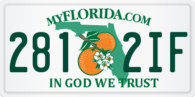 FL license plate 2812IF