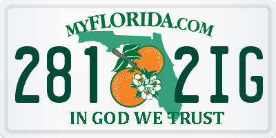 FL license plate 2812IG