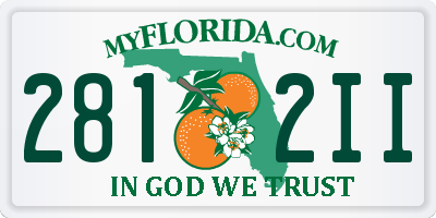 FL license plate 2812II
