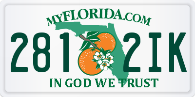 FL license plate 2812IK