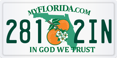 FL license plate 2812IN
