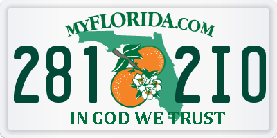 FL license plate 2812IO