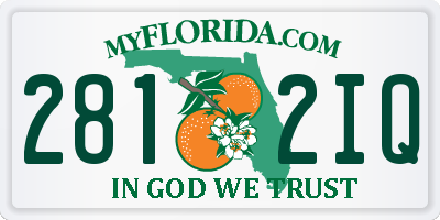 FL license plate 2812IQ