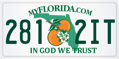 FL license plate 2812IT
