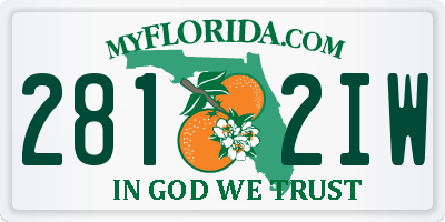 FL license plate 2812IW