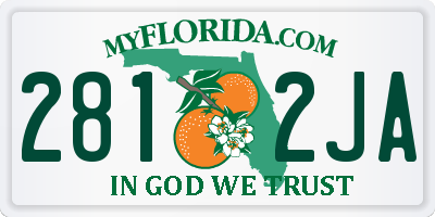 FL license plate 2812JA