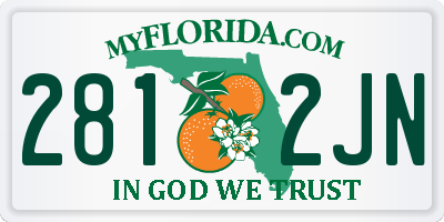 FL license plate 2812JN