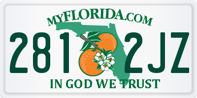FL license plate 2812JZ