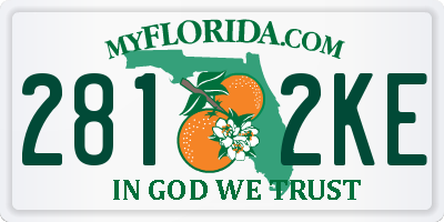 FL license plate 2812KE