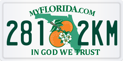 FL license plate 2812KM