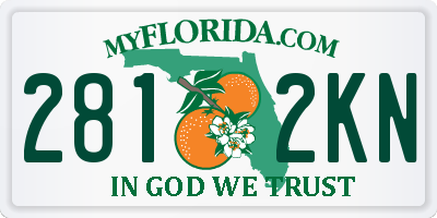 FL license plate 2812KN