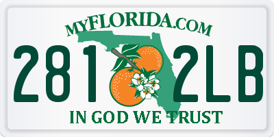 FL license plate 2812LB